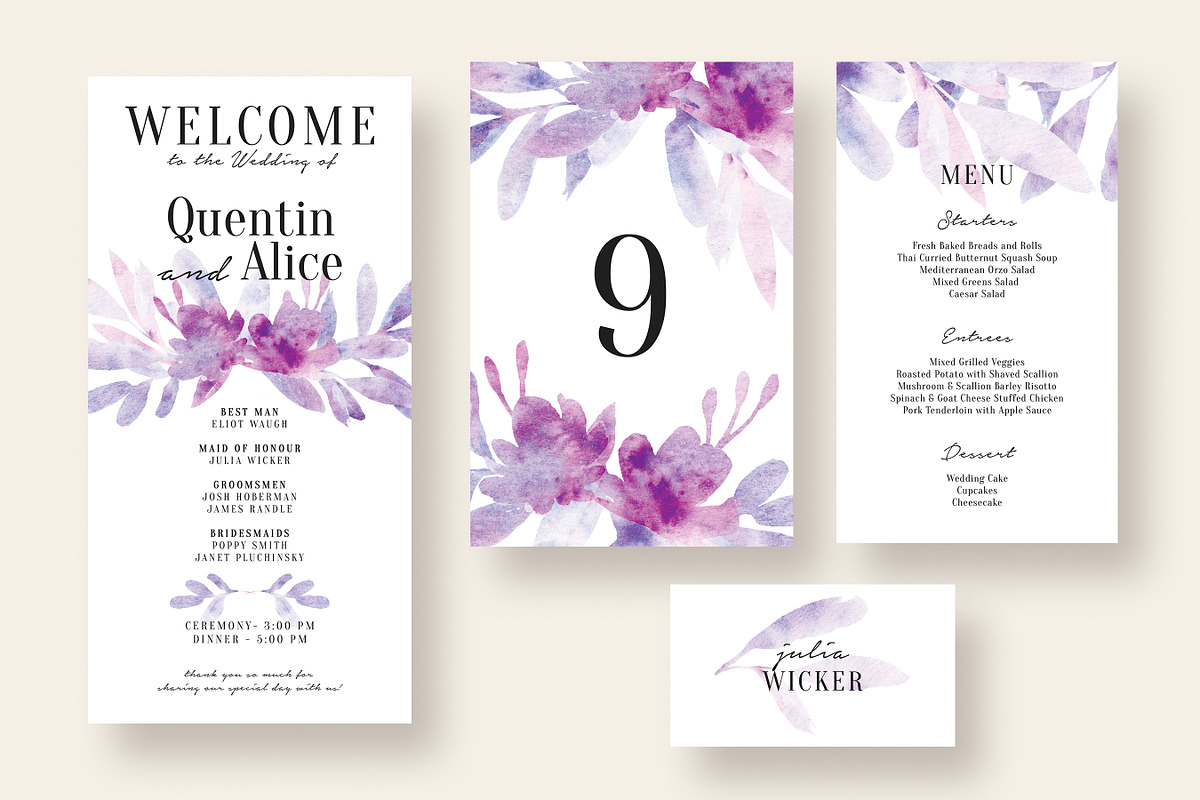 Dreamy Floral & Leaves Wedding Suite, an Invitation Template by Knotted Design (Photo 5 of 5)