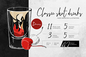 Classic cocktail shots