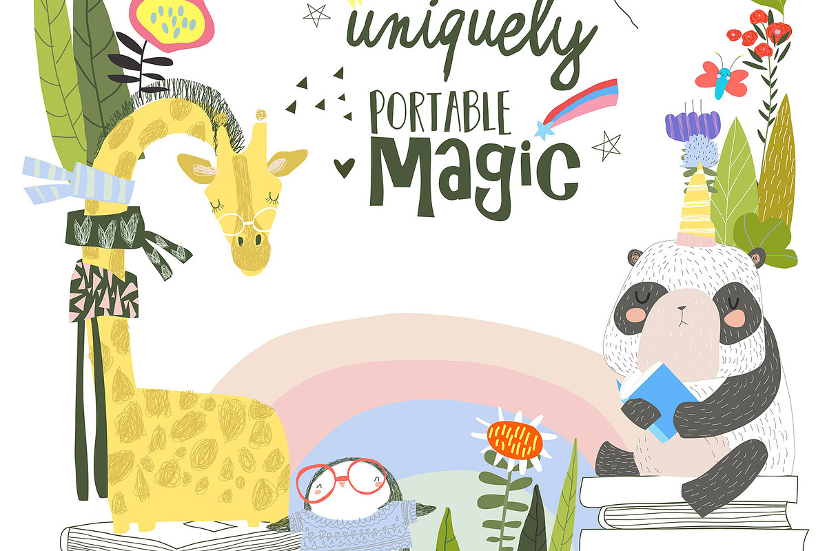 Animals Sitting On Stacks Of Books, an Education Illustration by Maria Starus (Photo 3 of 3)