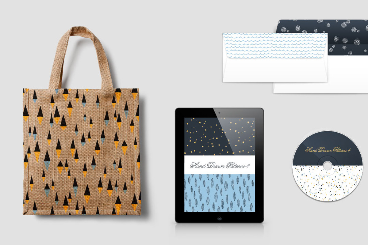 10 Seamless Hand Drawn Patterns v.4 preview 3