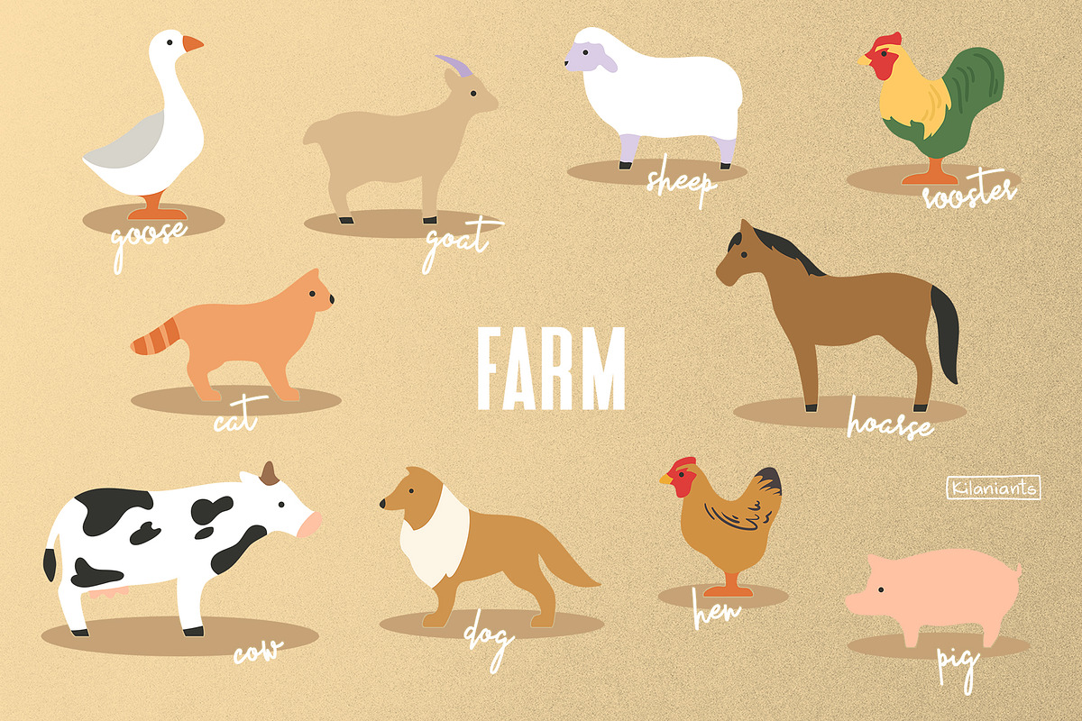 Minimal Animals Set, an Animal Illustration by kilaniants (Photo 5 of 11)