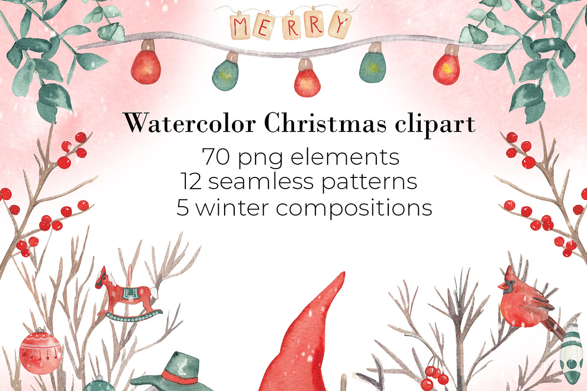 Christmas clipart and patterns, an Animal Illustration by Visual Animal (Photo 1 of 8)