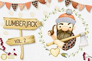Lumberjack II Watercolor Collection, an Illustration by Watercolor Nomads (Thumbnail 1 of 6)