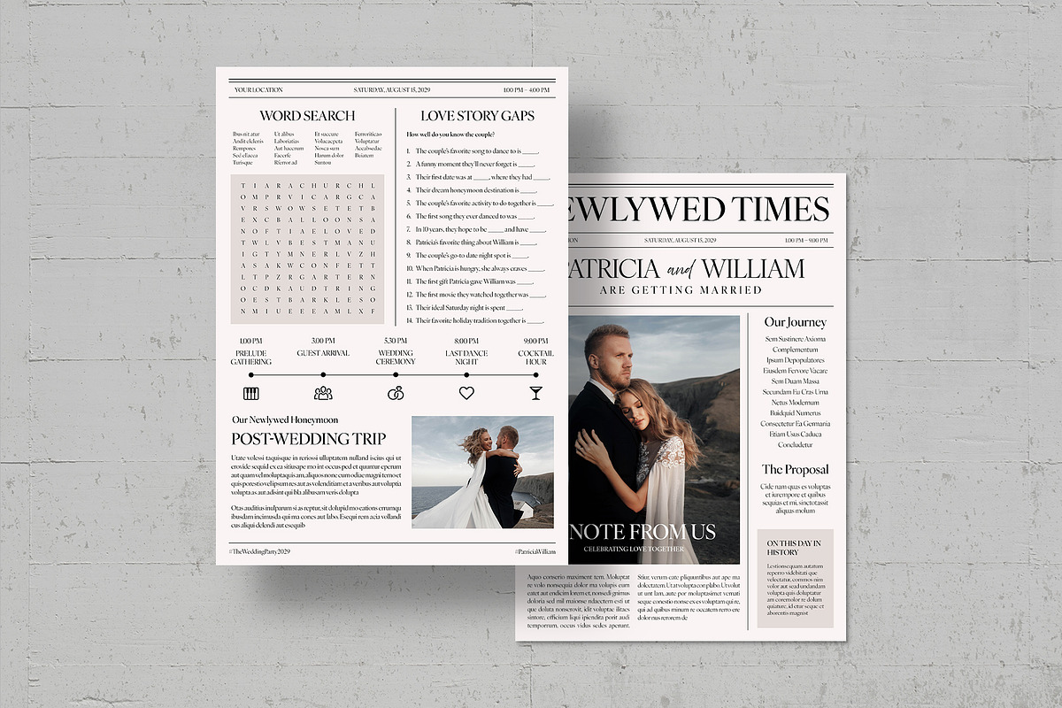 Wedding Newspaper Flyer Template, a Flyer Template by BrandPacks (Photo 4 of 5)