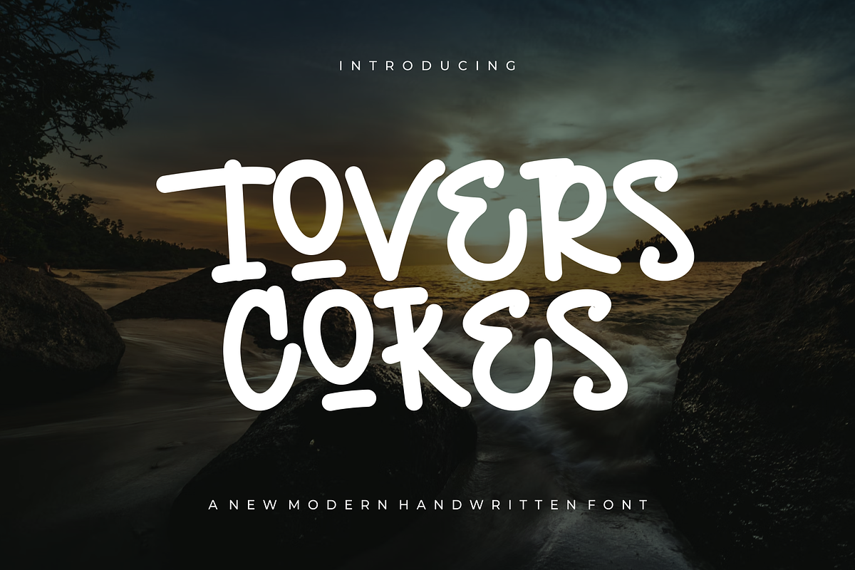 Tovers Cokes - Font, a Handwritten Font by artchiles_design (Photo 1 of 5)