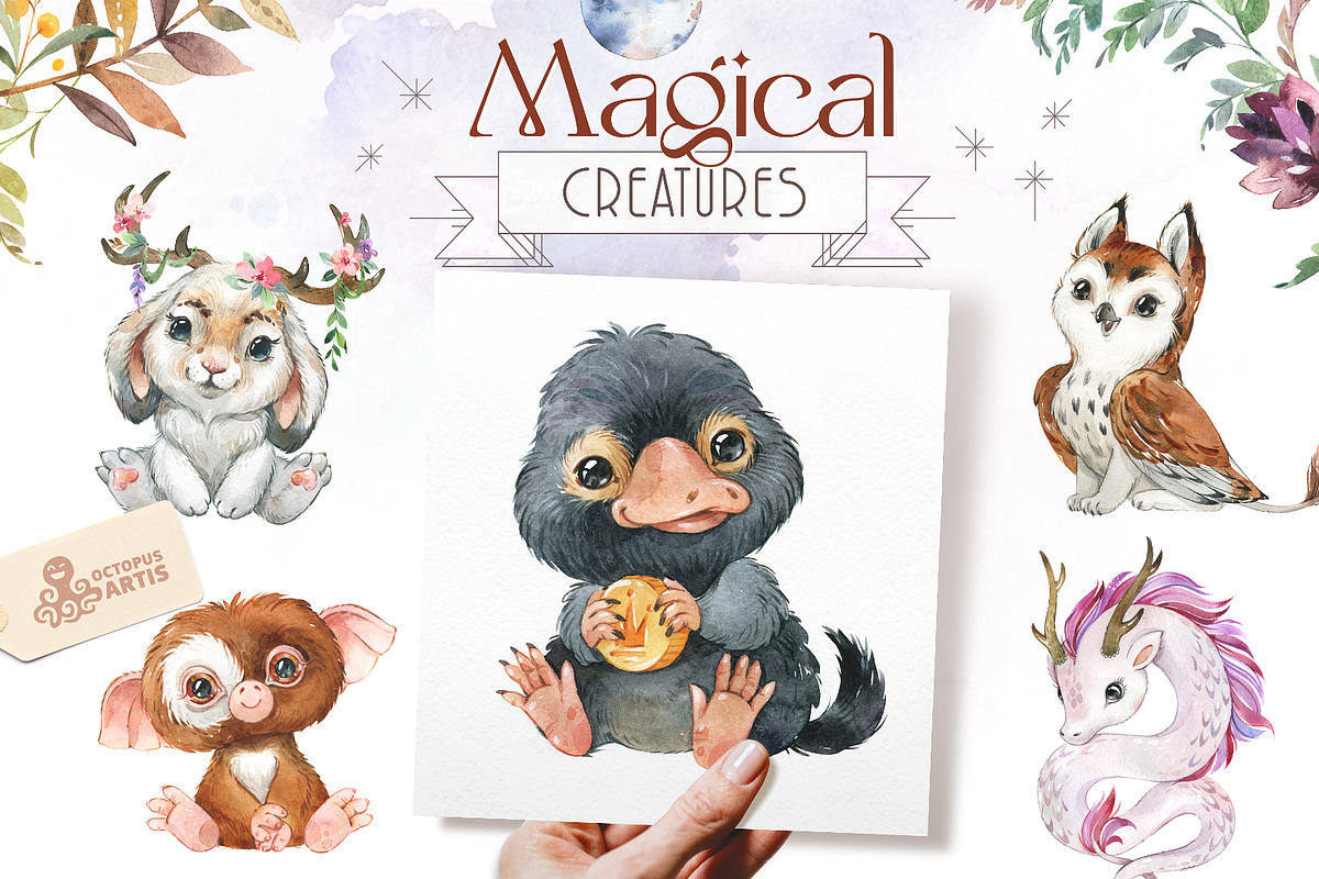 Magical Creatures Collection, an Illustration by OctopusArtis (Photo 1 of 9)