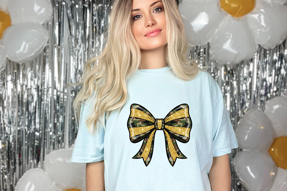 Camo Brushstroke Coquette Bow Png, an Illustration by designcity5 (Photo 5 of 8)