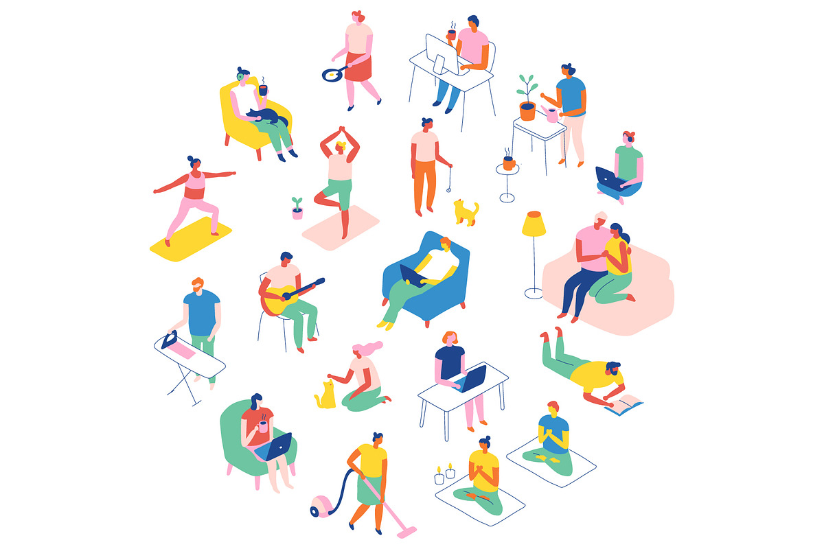 Flat vector people lifestyle bundle, a Person Illustration by Vector_Art (Photo 13 of 27)