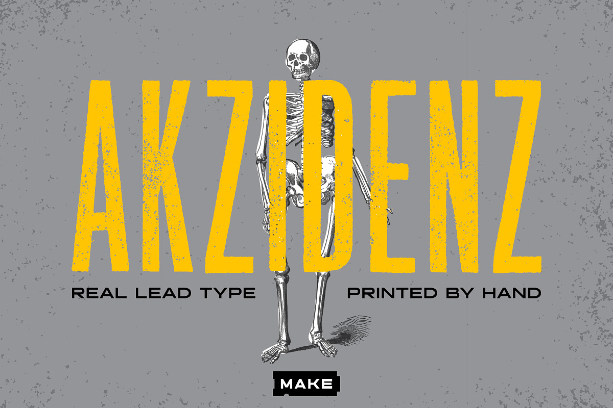 Letterpress Akzidenz, a Sans Serif Font by Heavy Metal Type Co. (Photo 1 of 5)