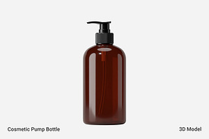 Cosmetic Pump Bottle 3D Model, an Object 3D Model by Akebareee