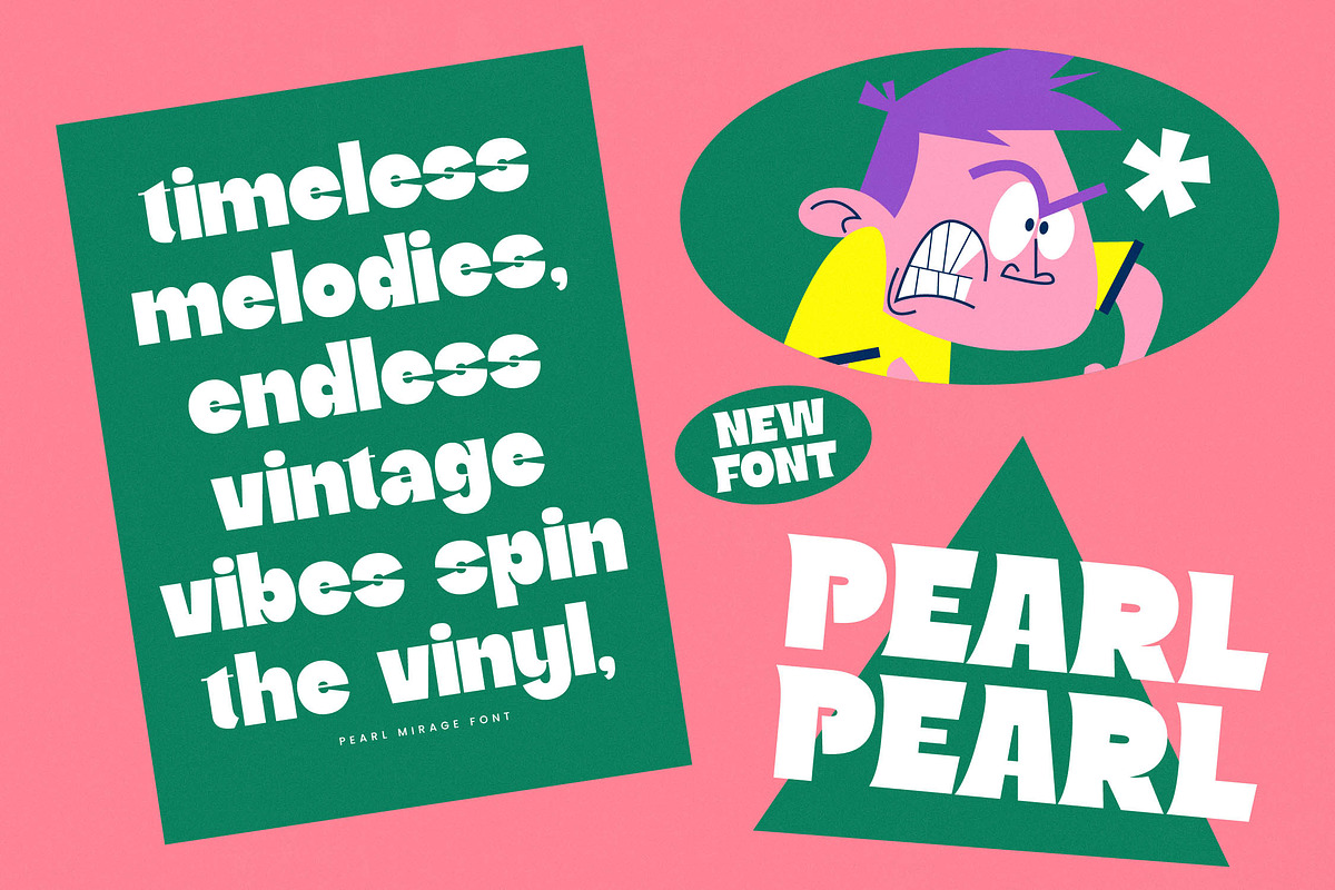 Pearl Mirage Retro Display Font, a Sans Serif Font by timelesstype.co (Photo 3 of 20)