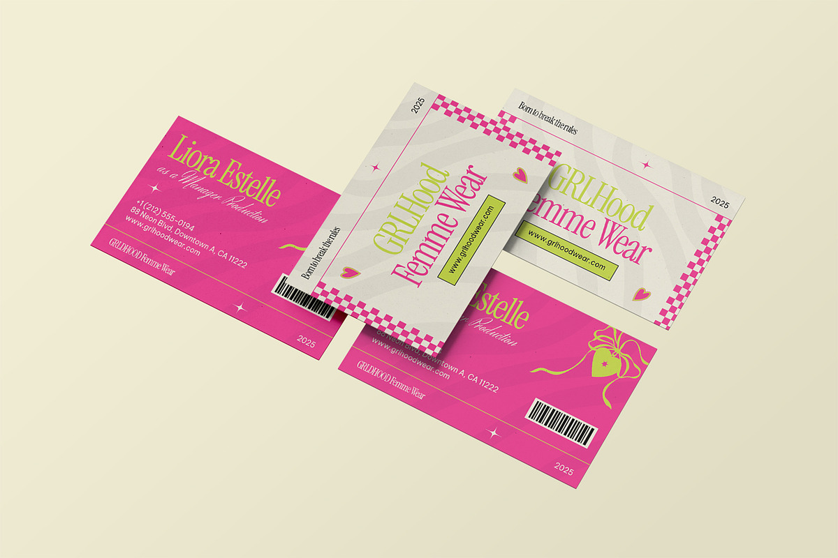 GRLHood Femme Wear - Business Card, a Business Card Template by StreaksideStd (Photo 2 of 3)