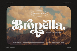 Bropella - Display Font, a Font by Martype