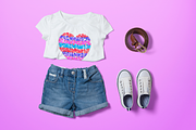 Girl's Crew Neck T-shirt Mock-up, a Shirt Mockup by Mint Pixels (Thumbnail 4 of 6)