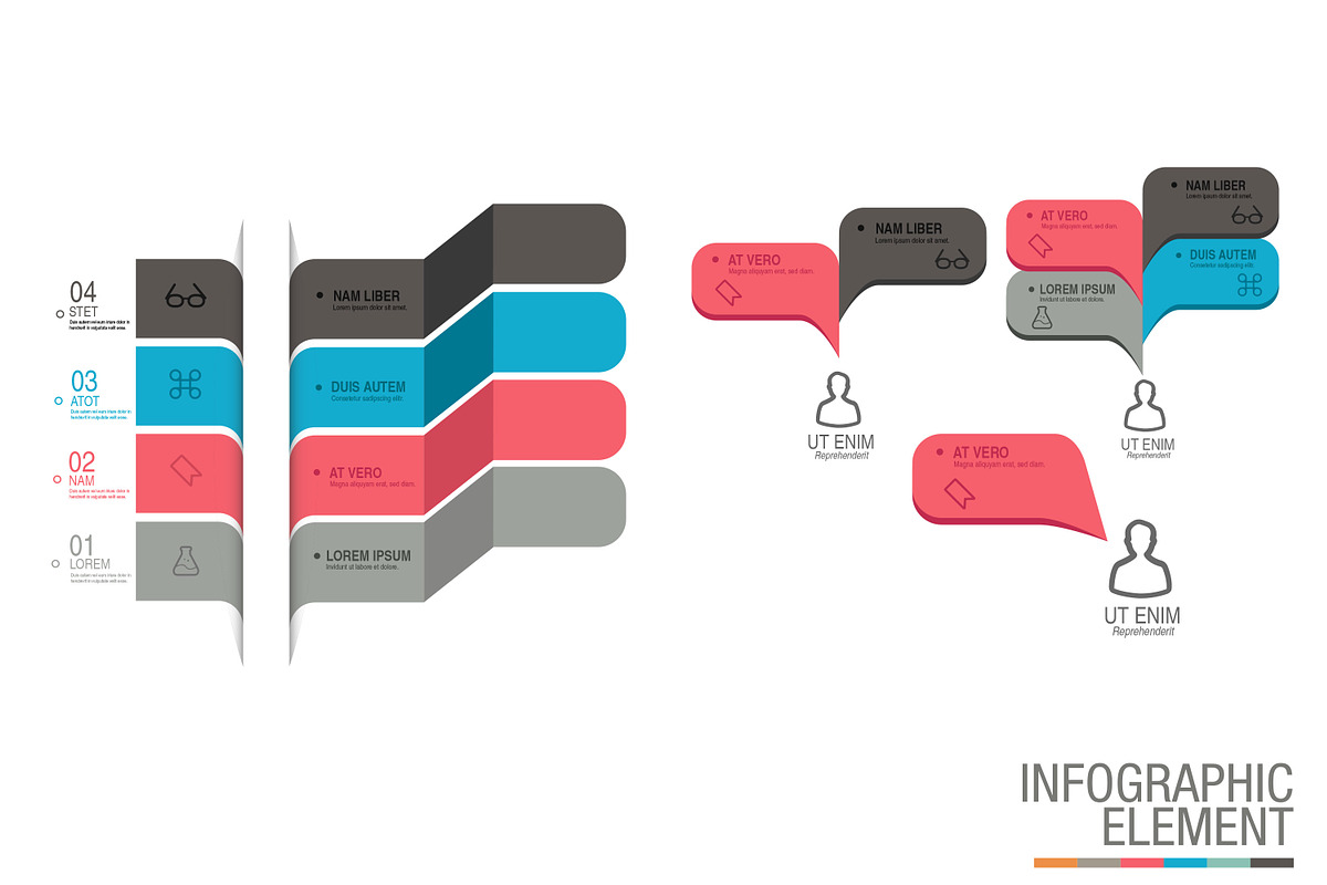 Infographic Flat speech bubble set, an Illustration by Woo Graphics (Photo 4 of 5)