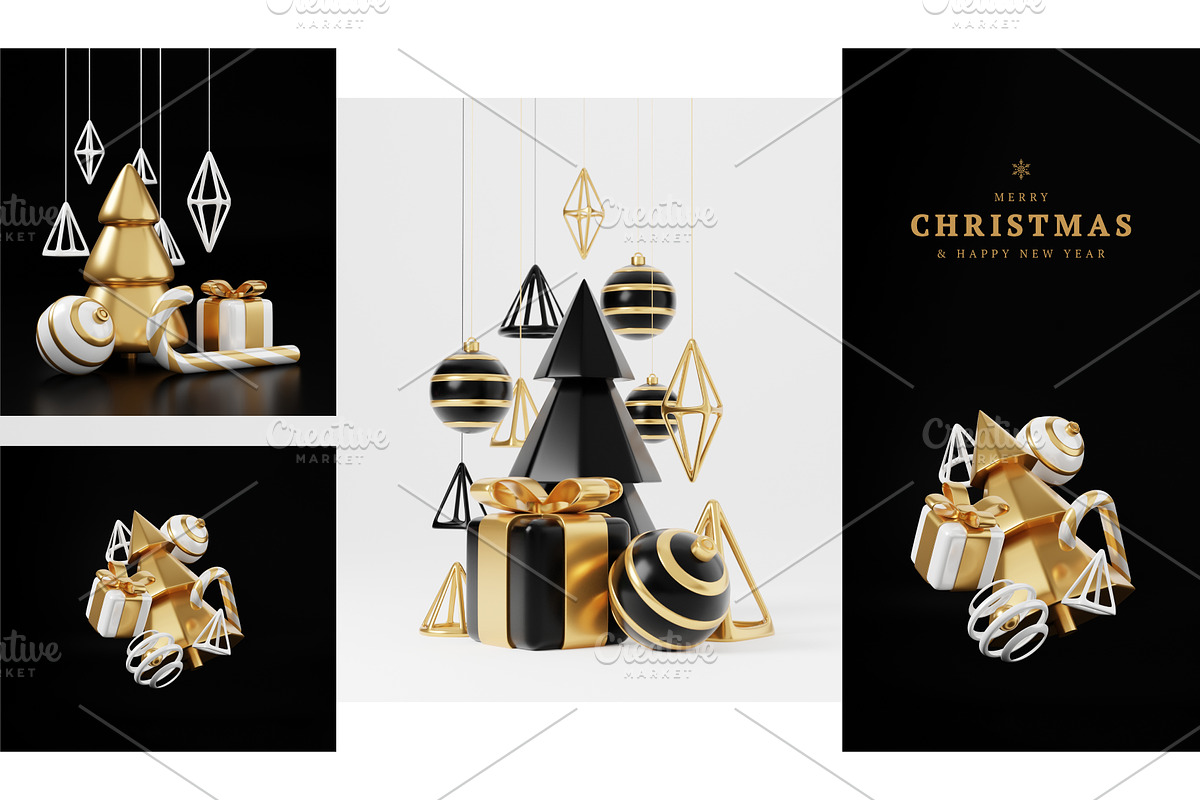 3d render Christmas illustrations, a Background Graphic by Lunarts Studio (Photo 3 of 8)