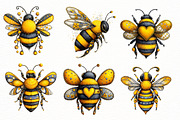 Whimsical Summer Bee clipart, an Illustration by Designworld (Thumbnail 4 of 8)