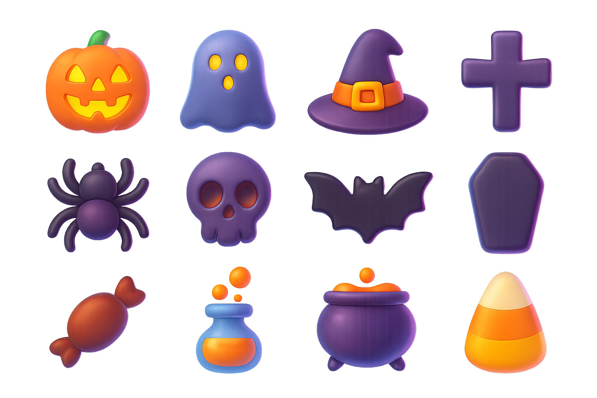 Isolated Halloween icons set featuri, an Illustration by Dvoevnore photos