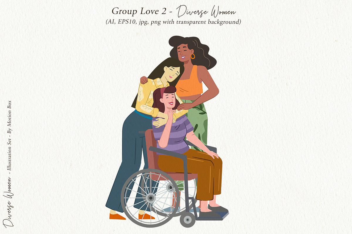 Diverse Women Illustration Pack, a Person Illustration by Motion-Box (Photo 5 of 11)