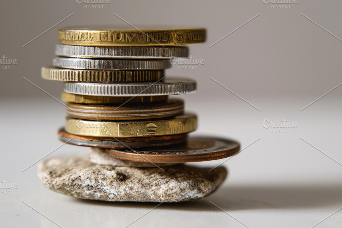 Balancing coins. 38 images, a Business Photo by Handmadefont (Photo 5 of 10)