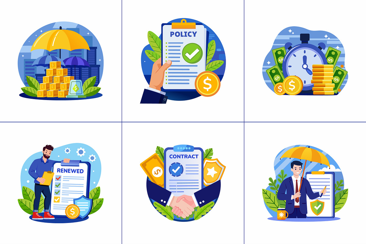 Insurance Illustration Art Set, a Healthcare Illustration by Prosymbols (Photo 8 of 9)