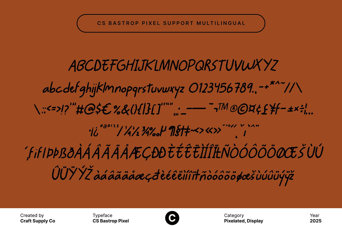 CS Bastrop Pixel, a Handwritten Font by Craft Supply Co. (Photo 8 of 8)