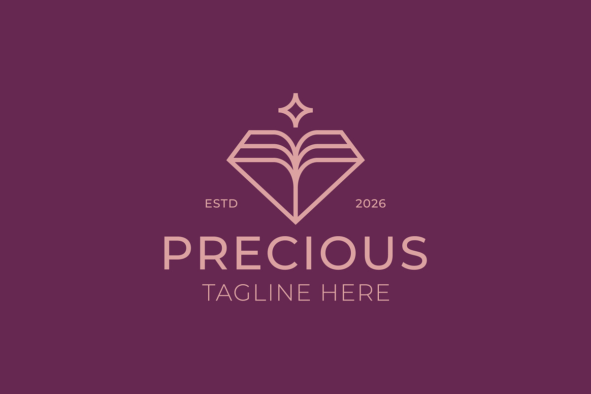 Precious Gemstone Book Logo, a Branding & Logo Template by Signatoro (Photo 1 of 3)