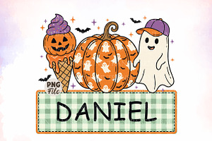 Personalized Halloween kids Png,Boy, an Object Illustration by Libby Wishes