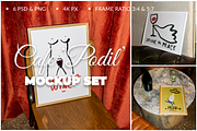 Set of 6 PSD Interior Poster Mockup, a Product Mockup by SigaSigaMockup (Thumbnail 1 of 4)