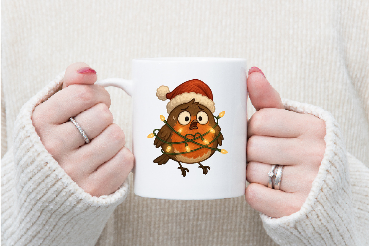 Christmas Robin Bird PNG, an Illustration by Watercolor design (Photo 2 of 6)