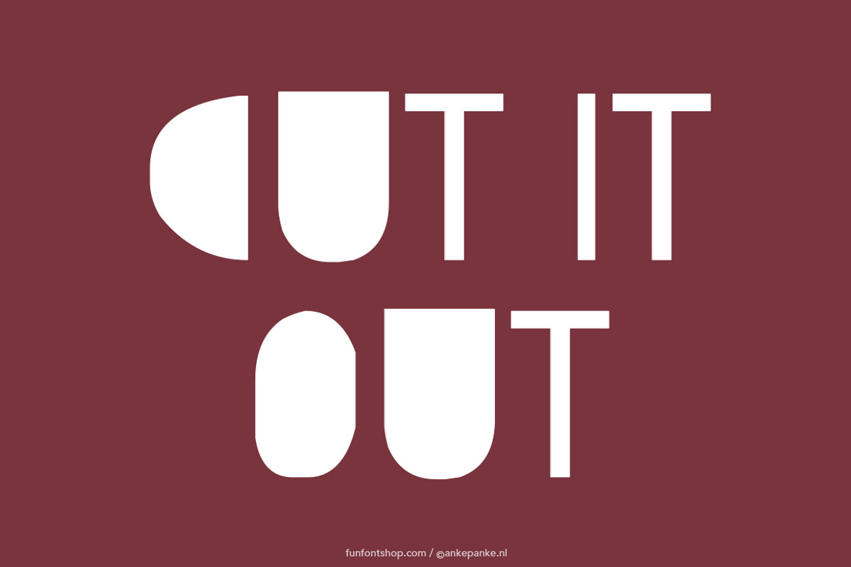 Cut it Out handmade Font