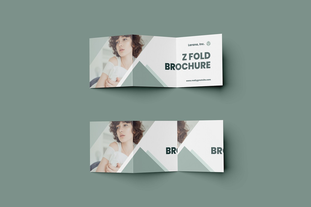 Square Z Fold Brochure Mockup, an Advertising Mockup by YurnalisPerix (Photo 2 of 5)