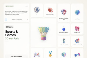 3D Sports & Games, an Emoji Icon by River Visual