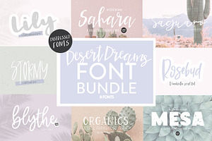 DESERT DREAMS Lettered Font Bundle