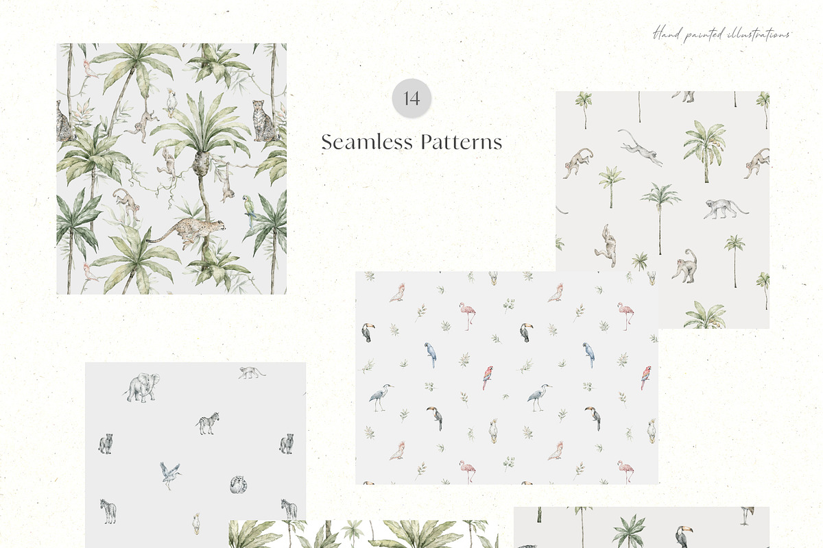 Tropical Jungle Watercolor Animals, an Animal Illustration by Kreker Kate (Photo 11 of 14)