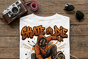 Skate Or Die Gas Mask Rider, a Shirt Mockup by Vector Stall (Thumbnail 2 of 14)