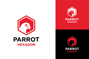 Parrot Hexagon Logo Vector Animals, a Branding & Logo Template by zaqilogo