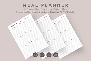 Meal Planning Pages Set V-09