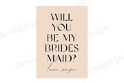 Bridesmaid Card Template, a Templates & Theme by designprettythings (Thumbnail 2 of 3)