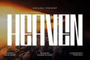 Heaven - Ultra Condensed Sans Serif, a Sans Serif Font by Pian45 Studio (Thumbnail 1 of 8)