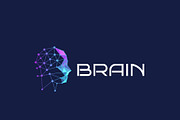 Futuristic AI Brain Logo Design, a Branding & Logo Template by HueNestify (Thumbnail 1 of 3)