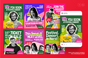 Festival Concert Instagram Post, a Social Media Template by MMPixelCraft