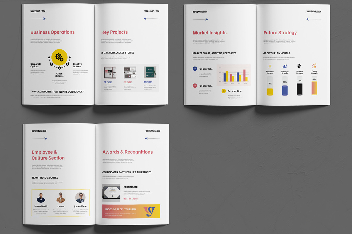 Corporate Annual Report Layout, a Brochure Template by MightyDesign (Photo 3 of 6)