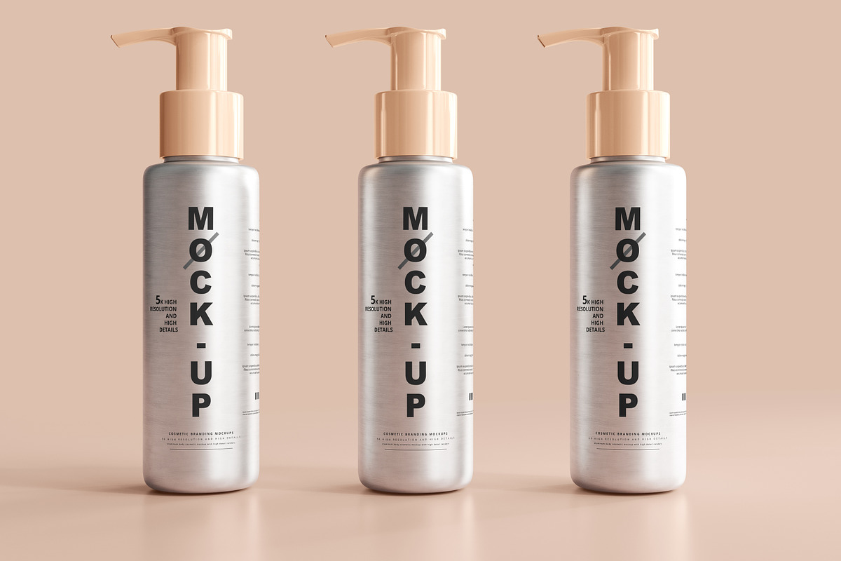 Aluminum Cosmetic Mockup Bundle, a Cups & Container Mockup by pmvch (Photo 71 of 206)
