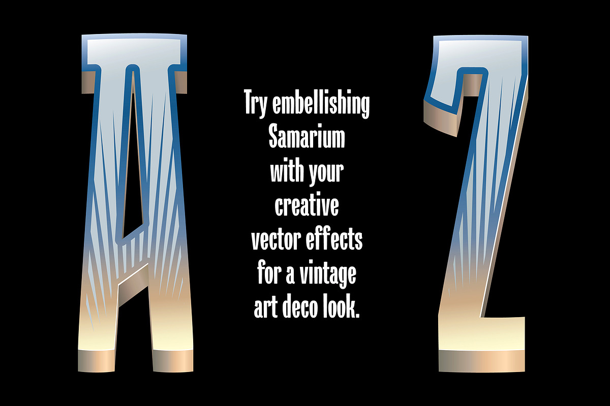 Samarium: A Bold Condensed Font preview 3