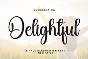 Delightful | Script Font, a Handwritten Font by Scratchones (Thumbnail 1 of 8)