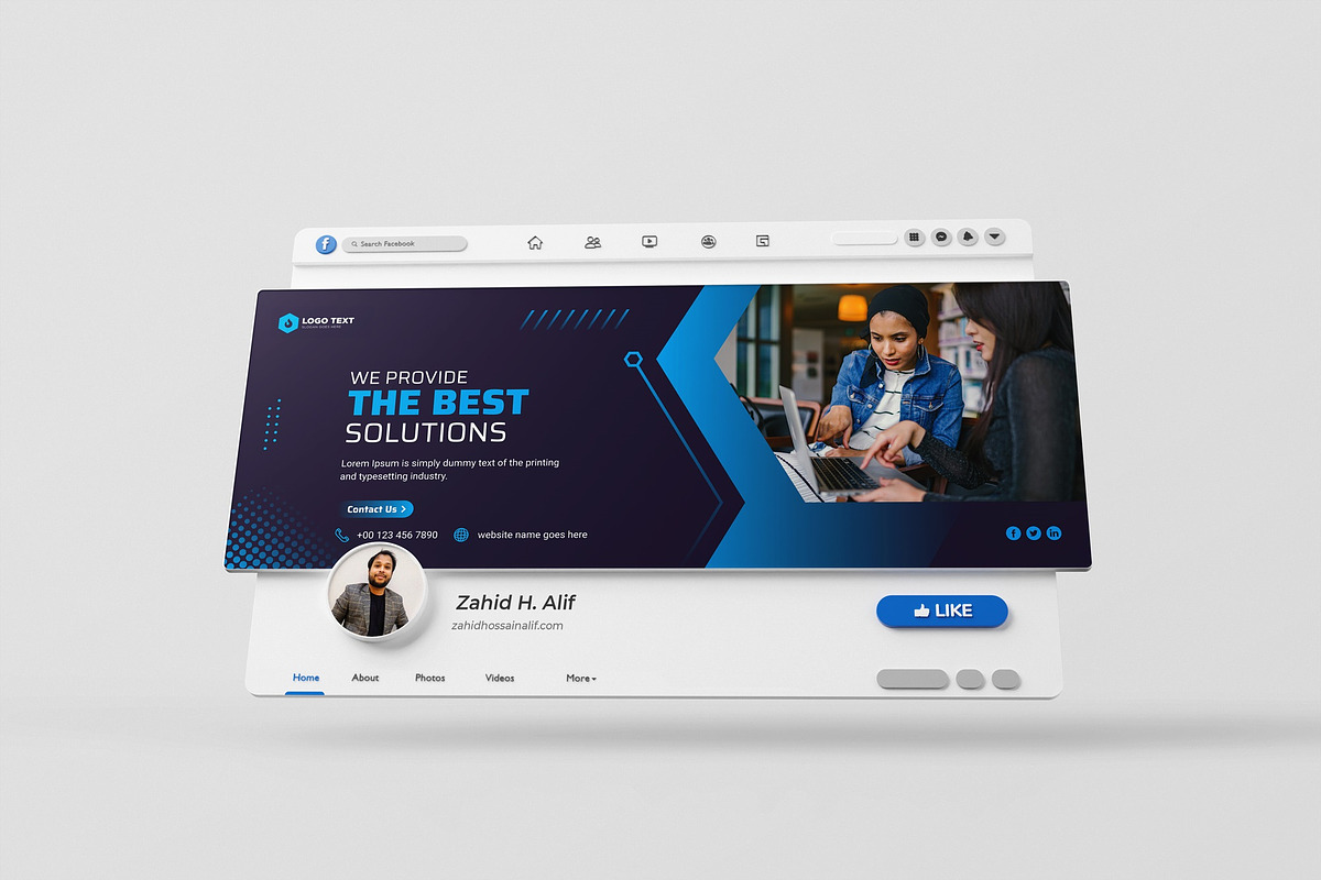 Social media cover & web banner design preview 2