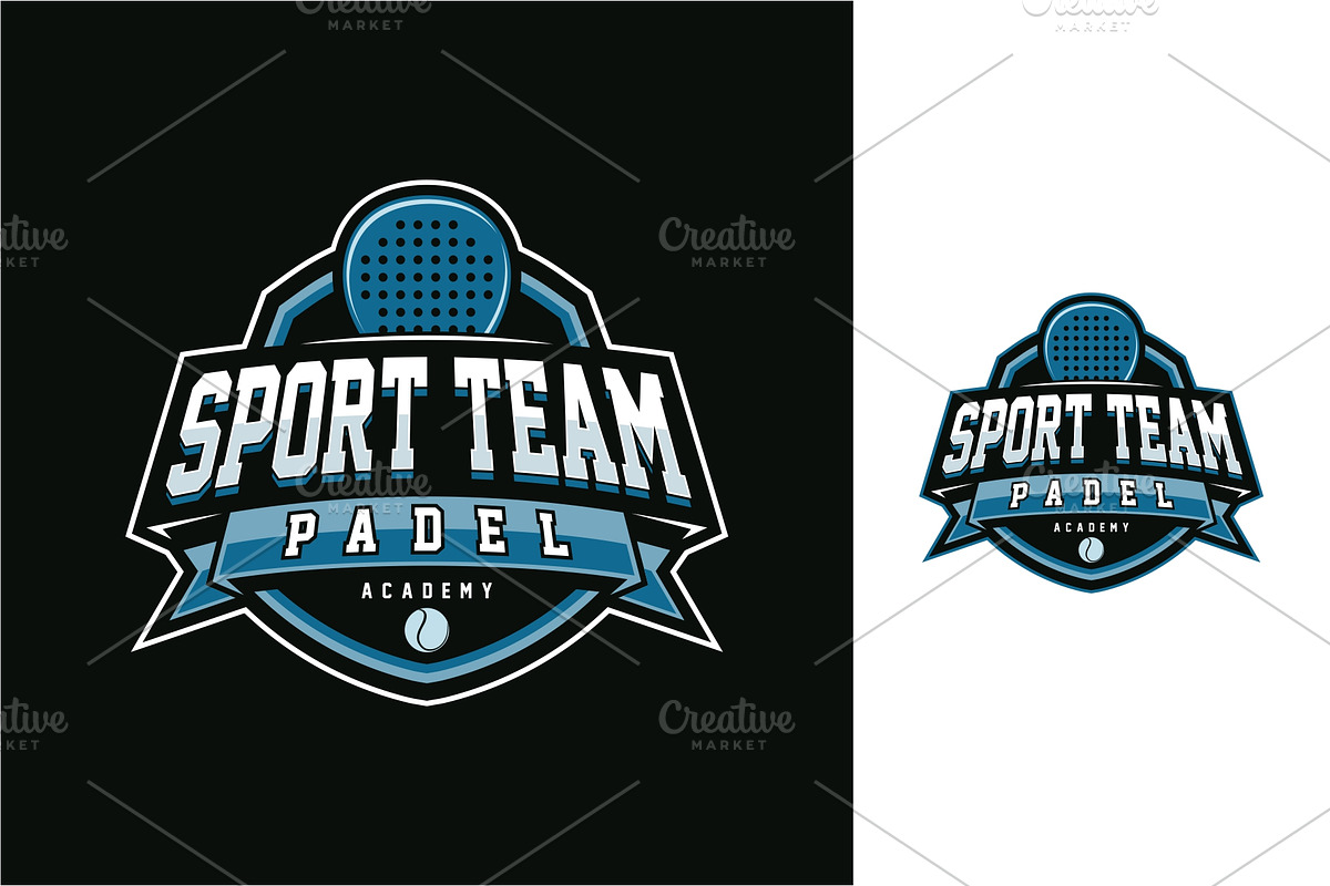 Padel sport logo badge emblem, a Branding & Logo Template by jundio studio