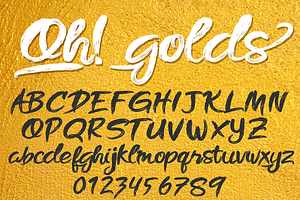Oh! golds, a Font by CCONCEPTLAB