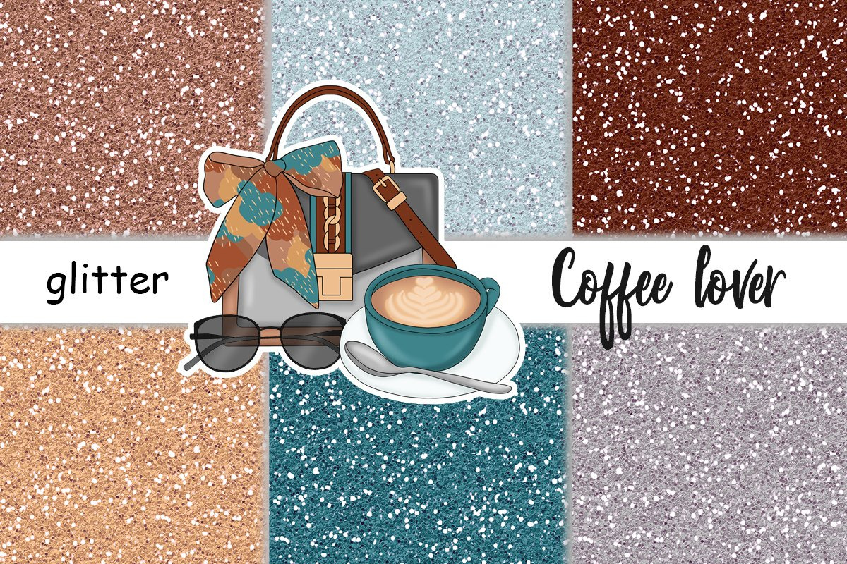 Coffee Lover Glitter, a Texture Graphic by GlamArtZhanna (Photo 2 of 3)